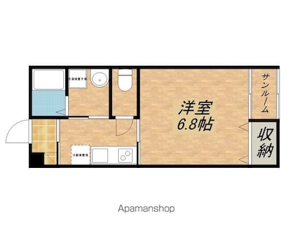レジーナ[1K/26m2]の間取図