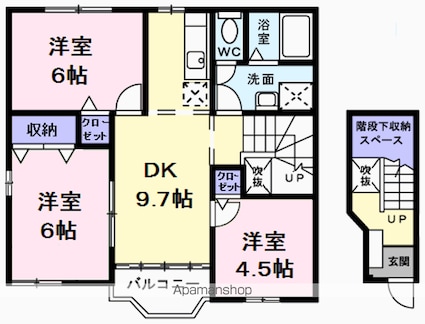 エトワール・パレＡ[3DK/65.98m2]の間取図