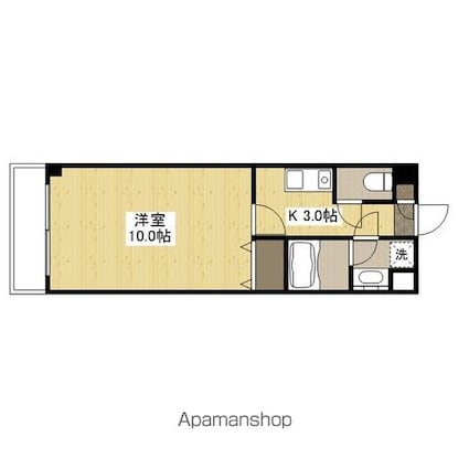 ＦＯＵＲ　ＳＥＡＳＯＮＳ　ＴＡＩーＳＨＩＮ　１ｓｔ[1K/27.62m2]の間取図