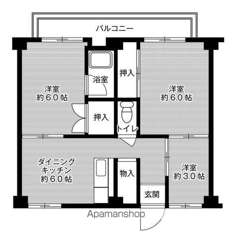 ビレッジハウス常吉1号棟の間取り写真