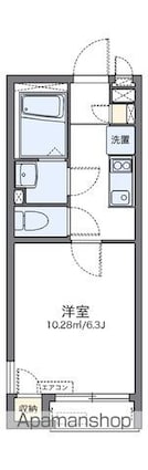 レオネクストレセーナ[1K/21.24m2]の間取図