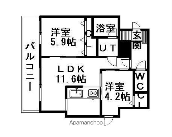 クレジデンス札幌・南4条の間取り写真