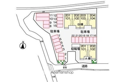 グラン　シャリオ　Ｂ[2DK/42.98m2]の配置図