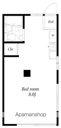 東京都北区上十条５丁目[1R/17.01m2]の間取図