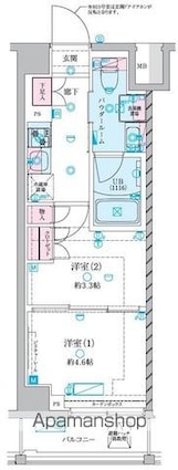 ＧＥＮＯＶＩＡ押上Ⅱ[2K/25.65m2]の間取図