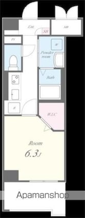 Ｐｉｓｃｅｓ東比恵（ピスケス東比恵）[1K/26.6m2]の間取図