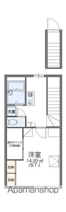 レオパレスエクレール[1K/26.49m2]の間取図