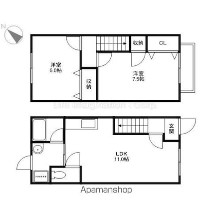 エテルノ・ラ・パイン[2LDK/61.34m2]の間取図