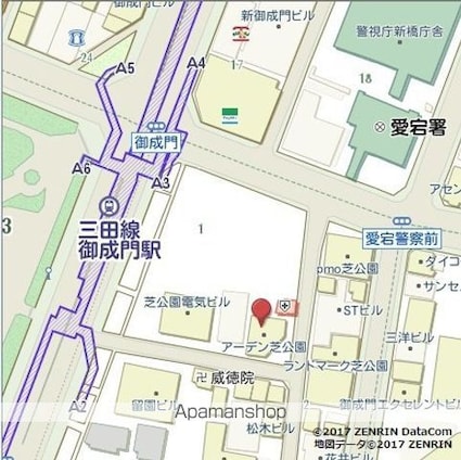 アーデン芝公園[1R/30.76m2]の配置図