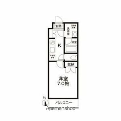 ＨＥＲＭＩＴＡＧＥ　Ｗａｓｅｄａ　Ｍａｃｈｉ[1K/25.16m2]の間取図