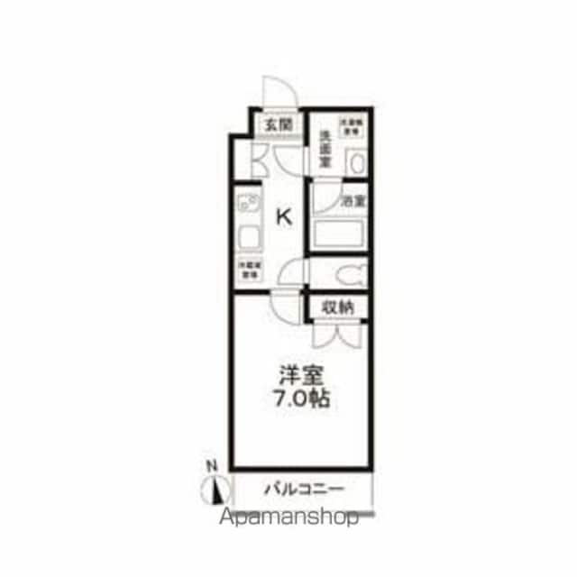 ＨＥＲＭＩＴＡＧＥ　Ｗａｓｅｄａ　Ｍａｃｈｉ[1K/25.16m2]の間取図