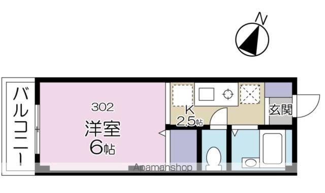 エスポアＫ＆Ａ 302 ｜ 東京都世田谷区砧４丁目9-4（賃貸マンション1K・3階・20.80㎡） その2