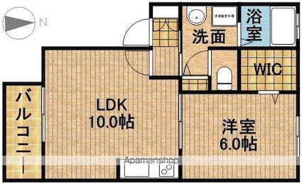 デパール城北Ｂ[1LDK/40.18m2]の間取図