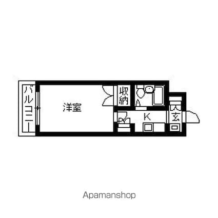 菱和パレス練馬[1K/22.08m2]の間取図