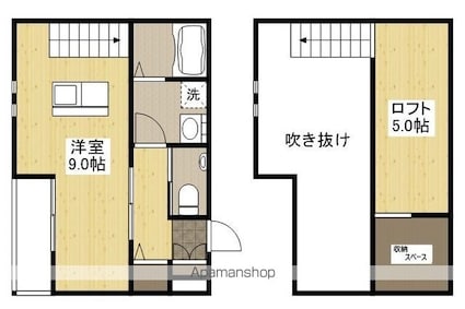８７ｇ　Ｋ－Ｂｒａｎｄ’ｊｒ　草津浜町[1R/26.5m2]の間取図