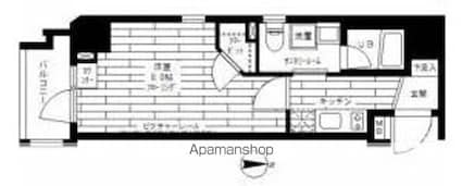 東京都新宿区原町２丁目[1K/25.66m2]の間取図
