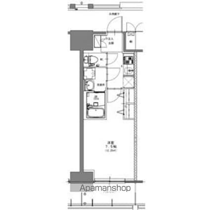 ＳーＲＥＳＩＤＥＮＣＥ浅間町駅前ａｘｉａｌ（アクシャル）[1K/24.3m2]の間取図