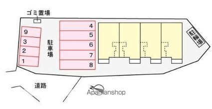 香川県高松市国分寺町新名[2DK/45.33m2]の配置図
