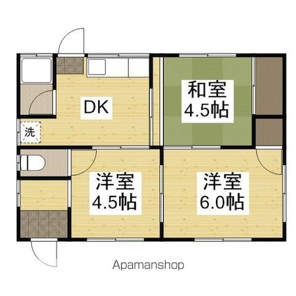 山本住宅３[3DK/41.31m2]の間取図