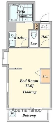 サンハイツ梅村[1K/30.38m2]の間取図