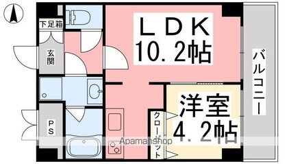 佐伯ビルディングス[1LDK/38.85m2]の間取図
