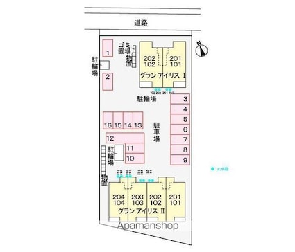 グラン　アイリス　Ⅱ[1LDK/40.36m2]の配置図
