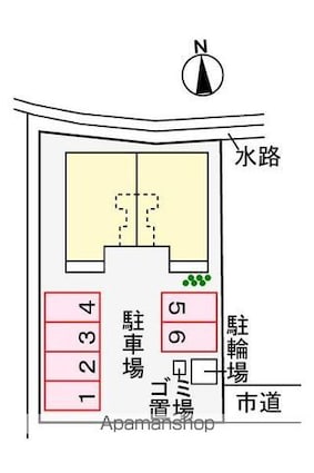 メゾン・ド・ローズ[1LDK/44.75m2]の配置図