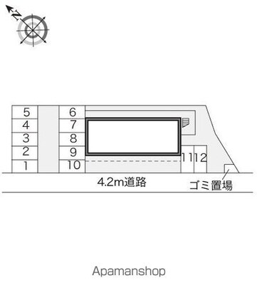 レオパレスＶｉｖｌｅ．Ｋ[1K/23.18m2]の配置図
