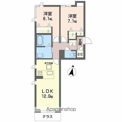シトリネ[2LDK/60.4m2]の間取図