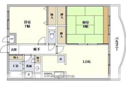 アベニール[2LDK/62.8m2]の間取図