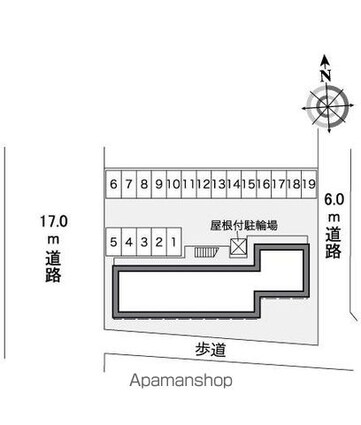 レオパレス相榮[1K/22.35m2]の配置図