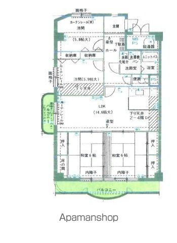 星和地所牛田コーポラスE棟の間取り写真