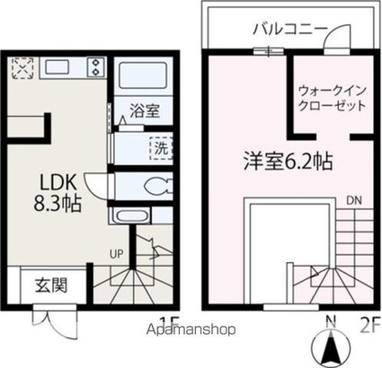 Ａｌｔｕａｌａ成増[1LDK/36.4m2]の間取図