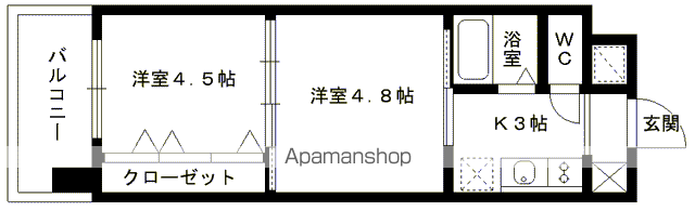 NO.48 PROJECT2100博多の間取り写真