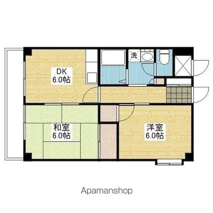スミタスヴィレッジ和泉[2DK/45.1m2]の間取図