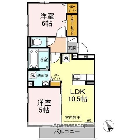 ウィルコート潮音町 A棟の間取り写真