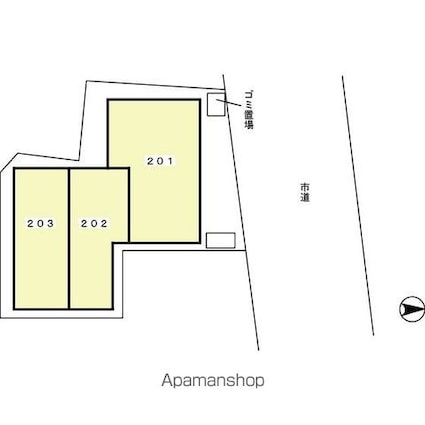 Ｓｕｎｓｈｉｎｅ　Ｈｉｌｌｓ[1K/30.25m2]の配置図