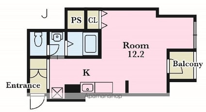 エルミナｅｅビルディング[1R/28.14m2]の間取図