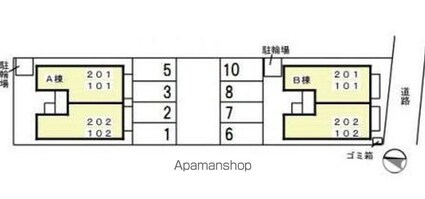 東京都立川市幸町１丁目[1LDK/36.67m2]の配置図