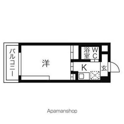 岩井橋ロイヤルハイツ[1K/15.56m2]の間取図