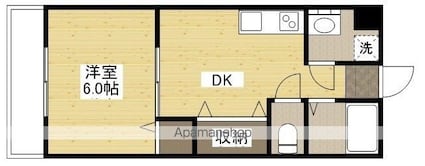 平野ビル[1DK/36.3m2]の間取図