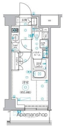 セジョリ横浜ＷＥＳＴⅡ[1K/21m2]の間取図