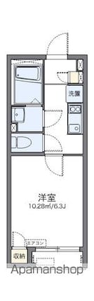 レオネクストエクセルアサヒⅤ[1K/21.24m2]の間取図