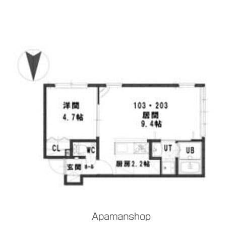 ルミエールＦＰＣ 203 ｜ 北海道札幌市豊平区平岸二条１４丁目3-5（賃貸アパート1LDK・2階・36.83㎡） その2