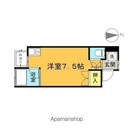 ＰＯＬＣＡ[1R/21m2]の間取図