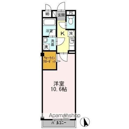 プチコート[1K/33.62m2]の間取図