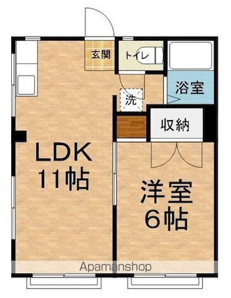 ヴィラ横田[1LDK/37.12m2]の間取図
