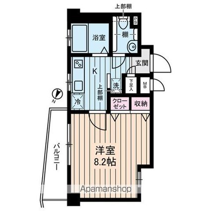 神奈川県横浜市鶴見区生麦３丁目[1K/28.07m2]の間取図