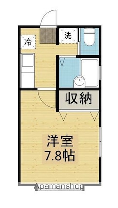 シェモア城東[1K/22.86m2]の間取図