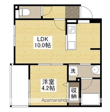 広島県広島市安佐北区可部町大字上町屋[1LDK/33.49m2]の間取図